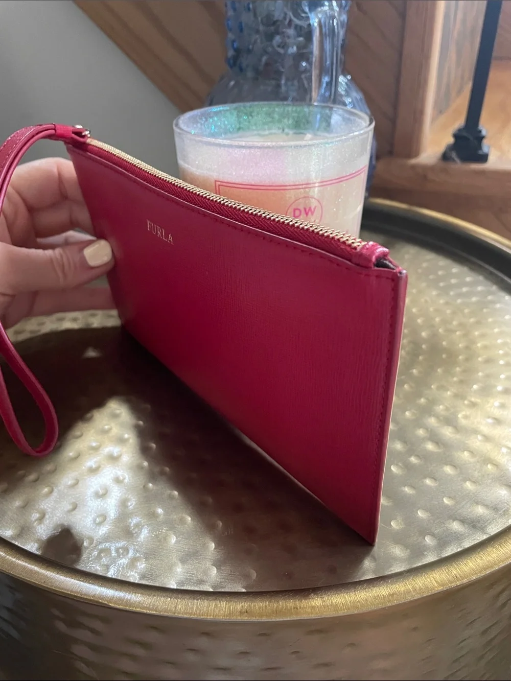 Furla sleek wristlet